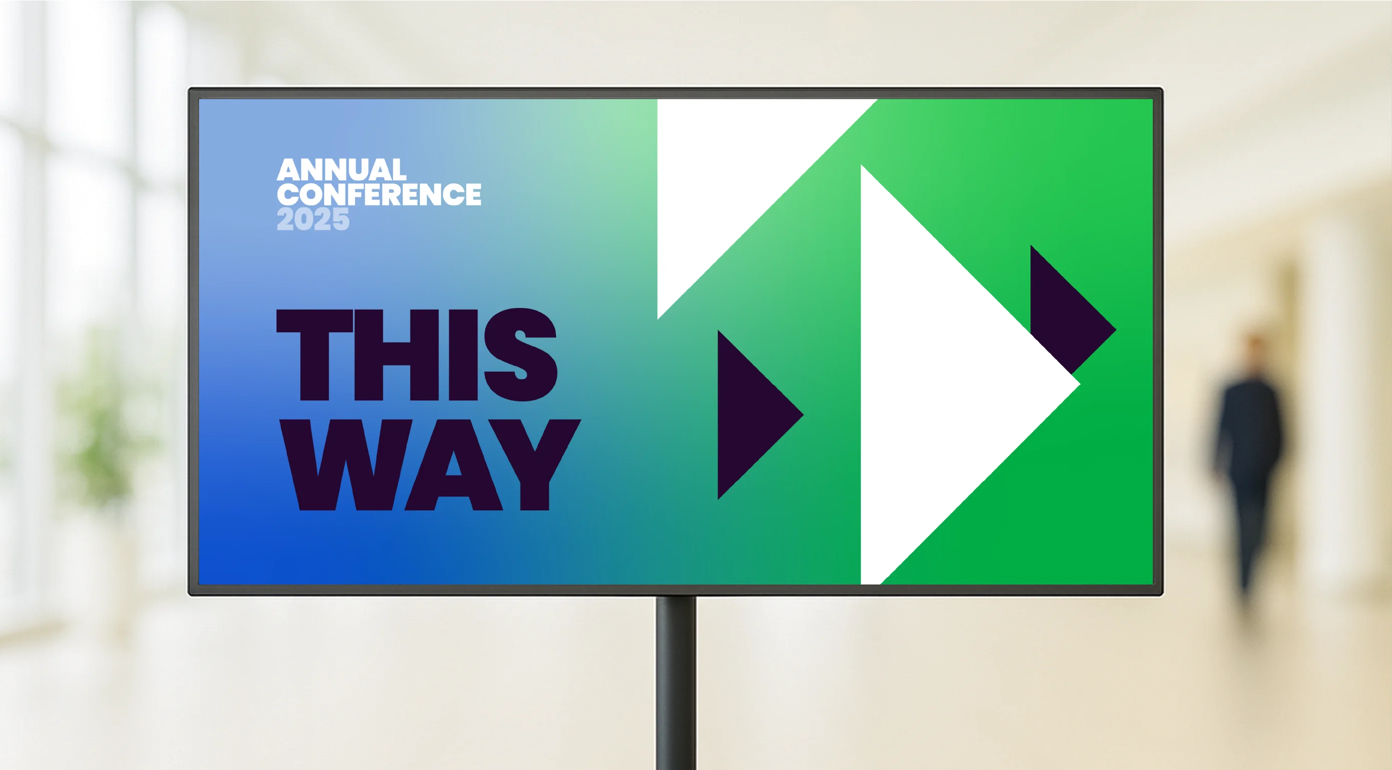 Annual conference 2025 "This Way" Wayfinding graphic design.