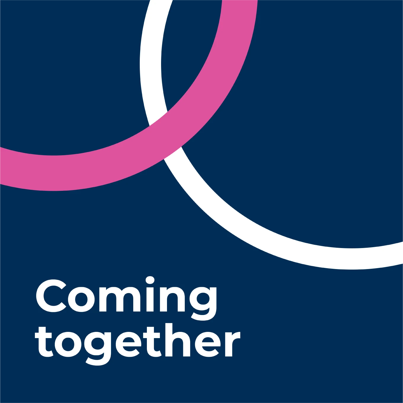 "Coming Together" Bar Conference graphic, with two overlapping roundels.
