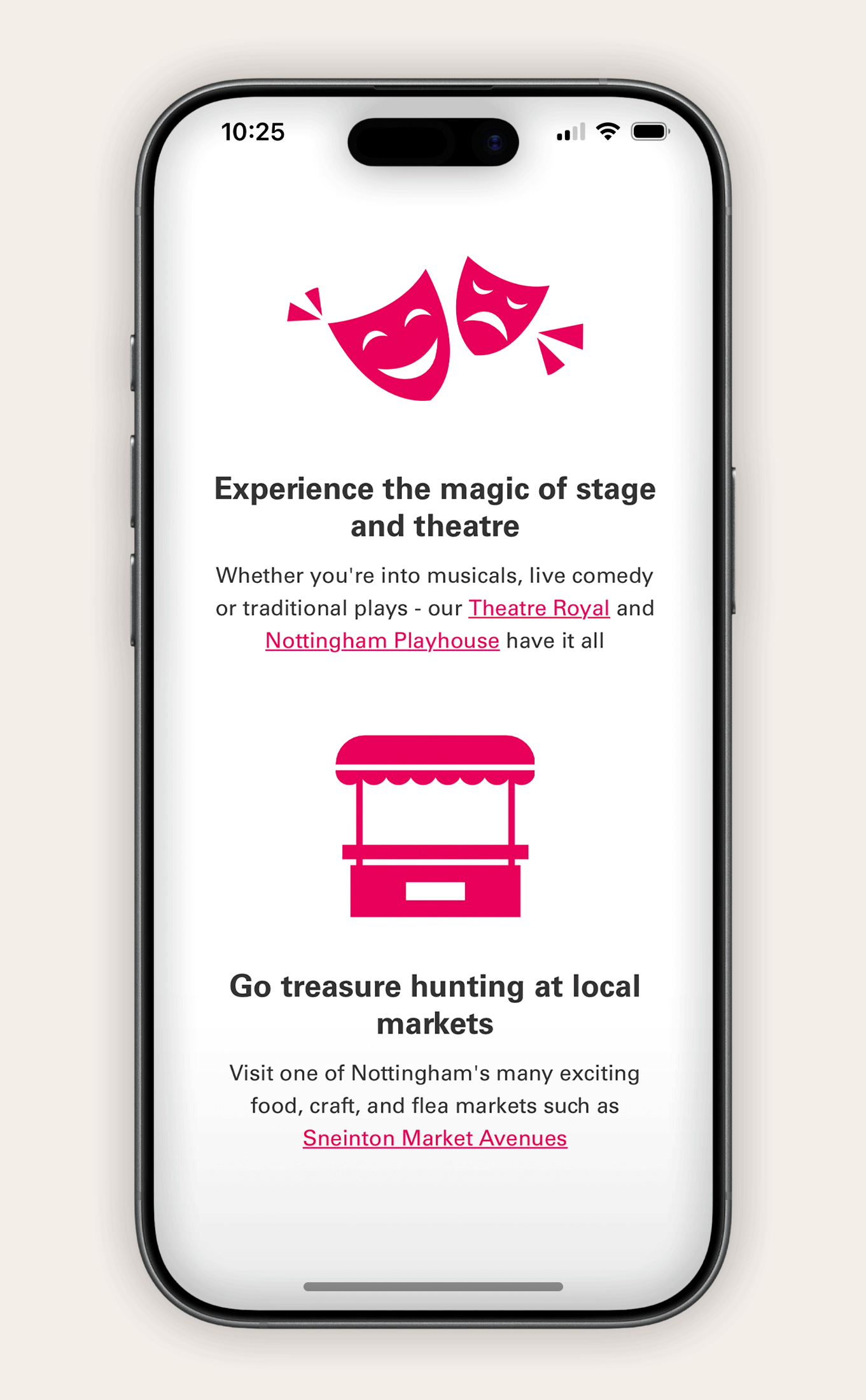 Digital assets designed for use throughout the Nottingham Trent University website.