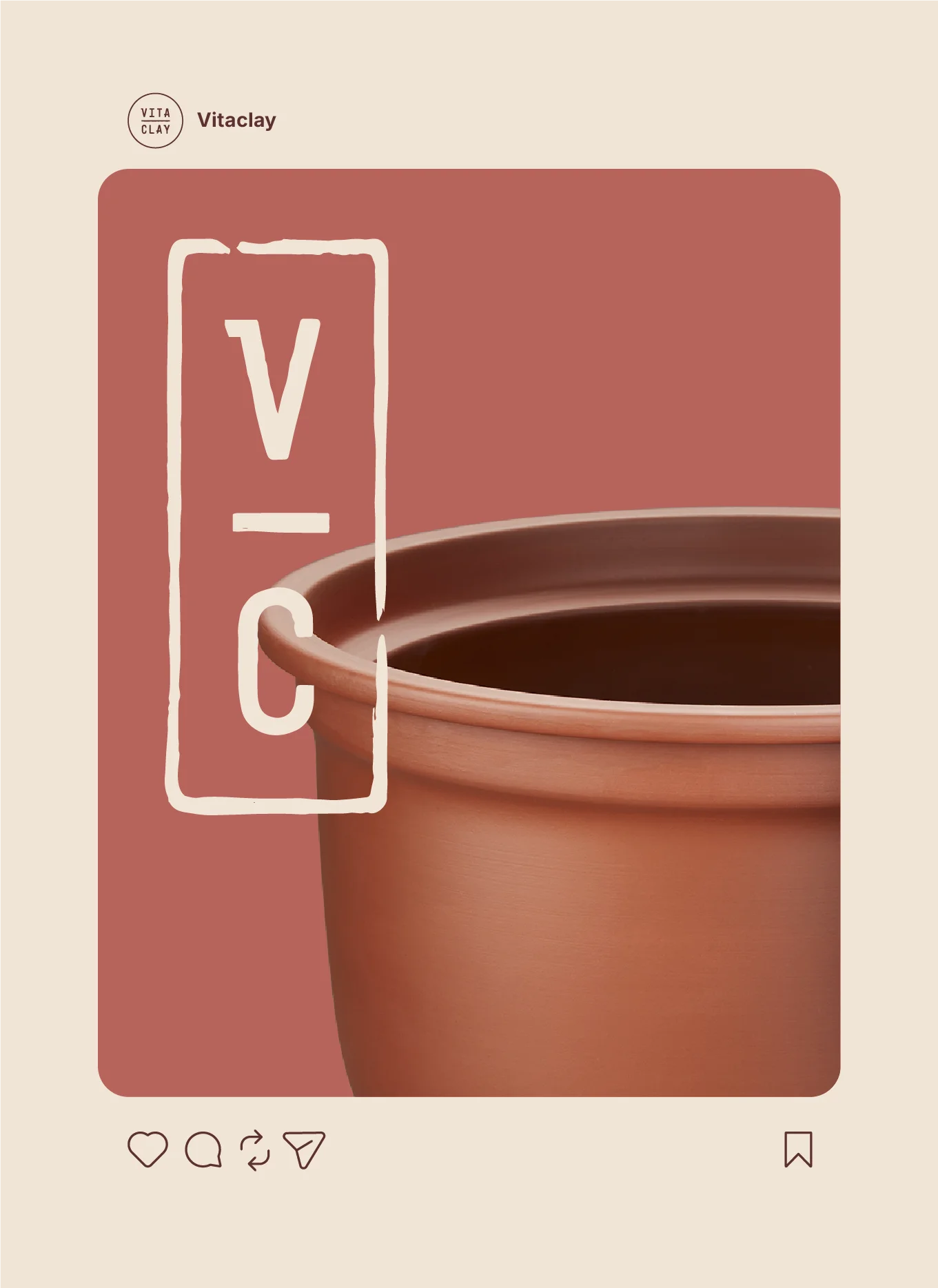 Vita clay social media design and photography.