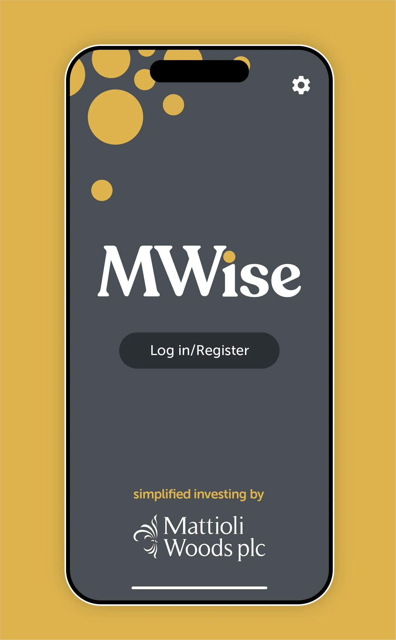 Mwise app home page.