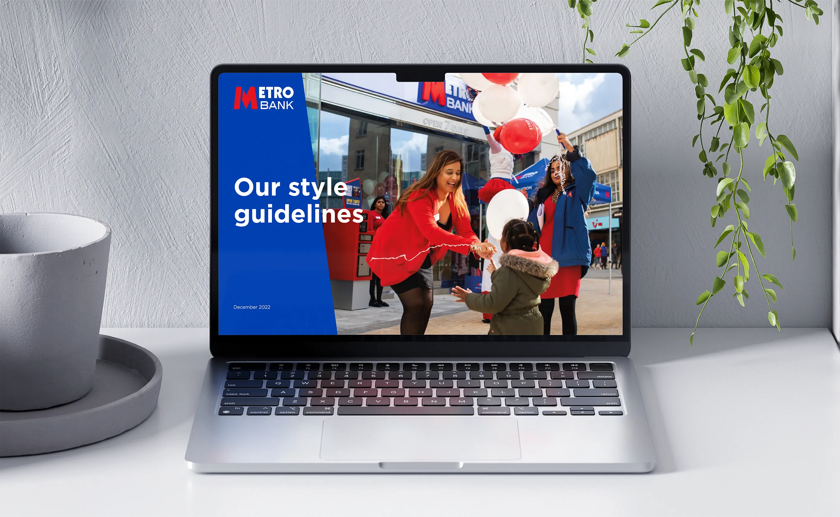 Metro Bank branding style guidelines hero page.