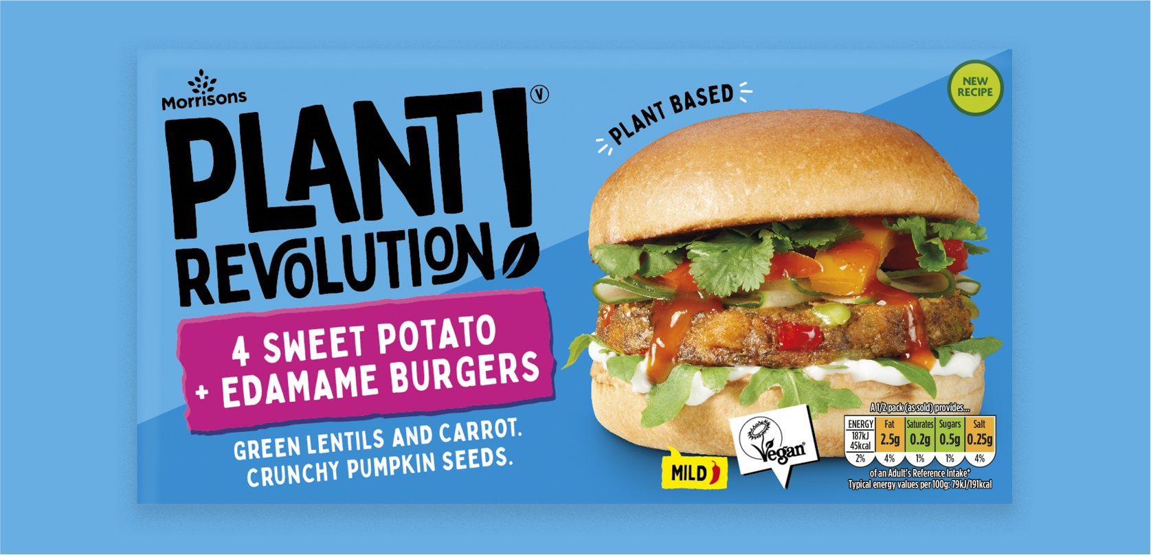 Plant revolution packaging design including product photography styled and shot in our in house studio.