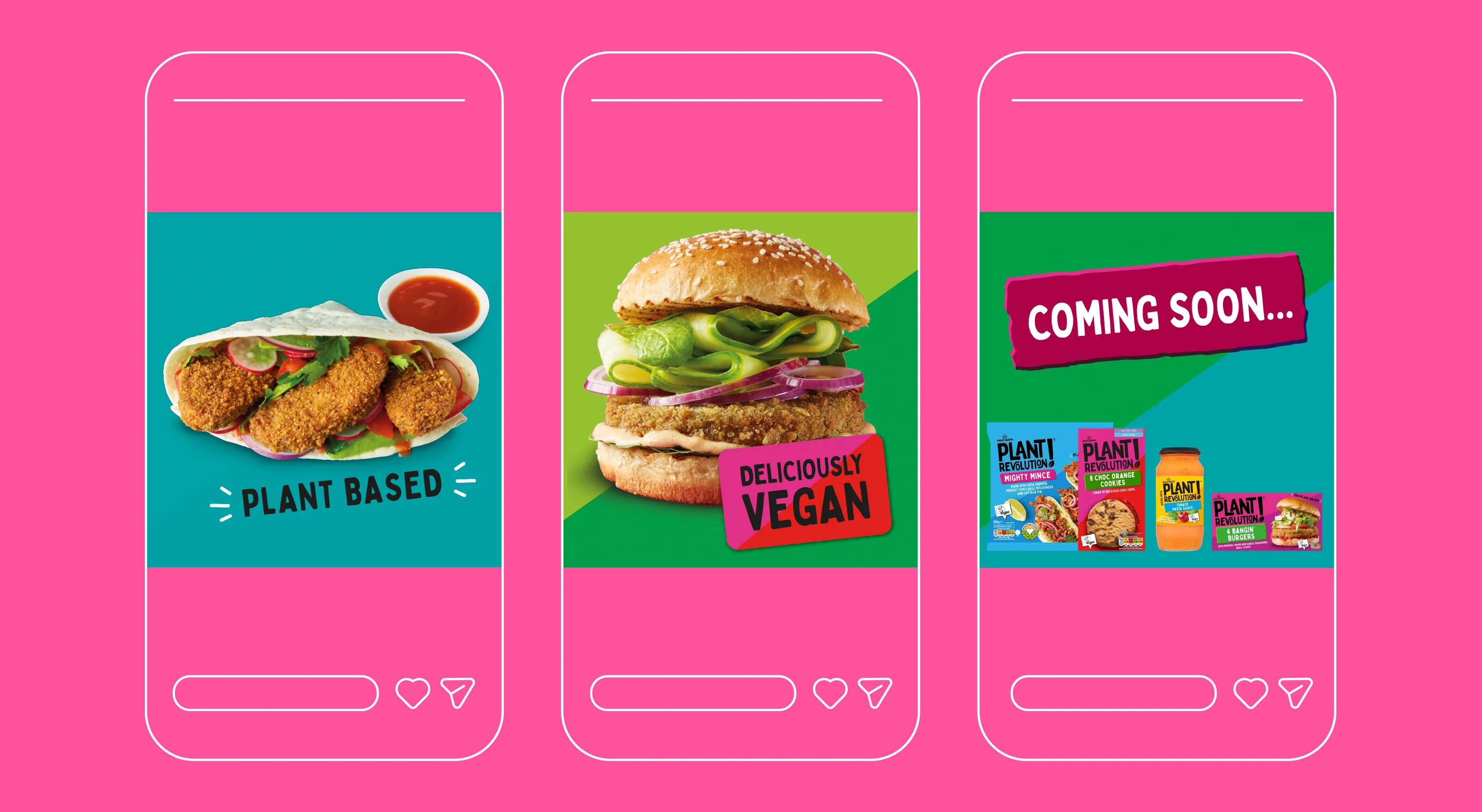 Morrisons Plant Revolution social media graphics.