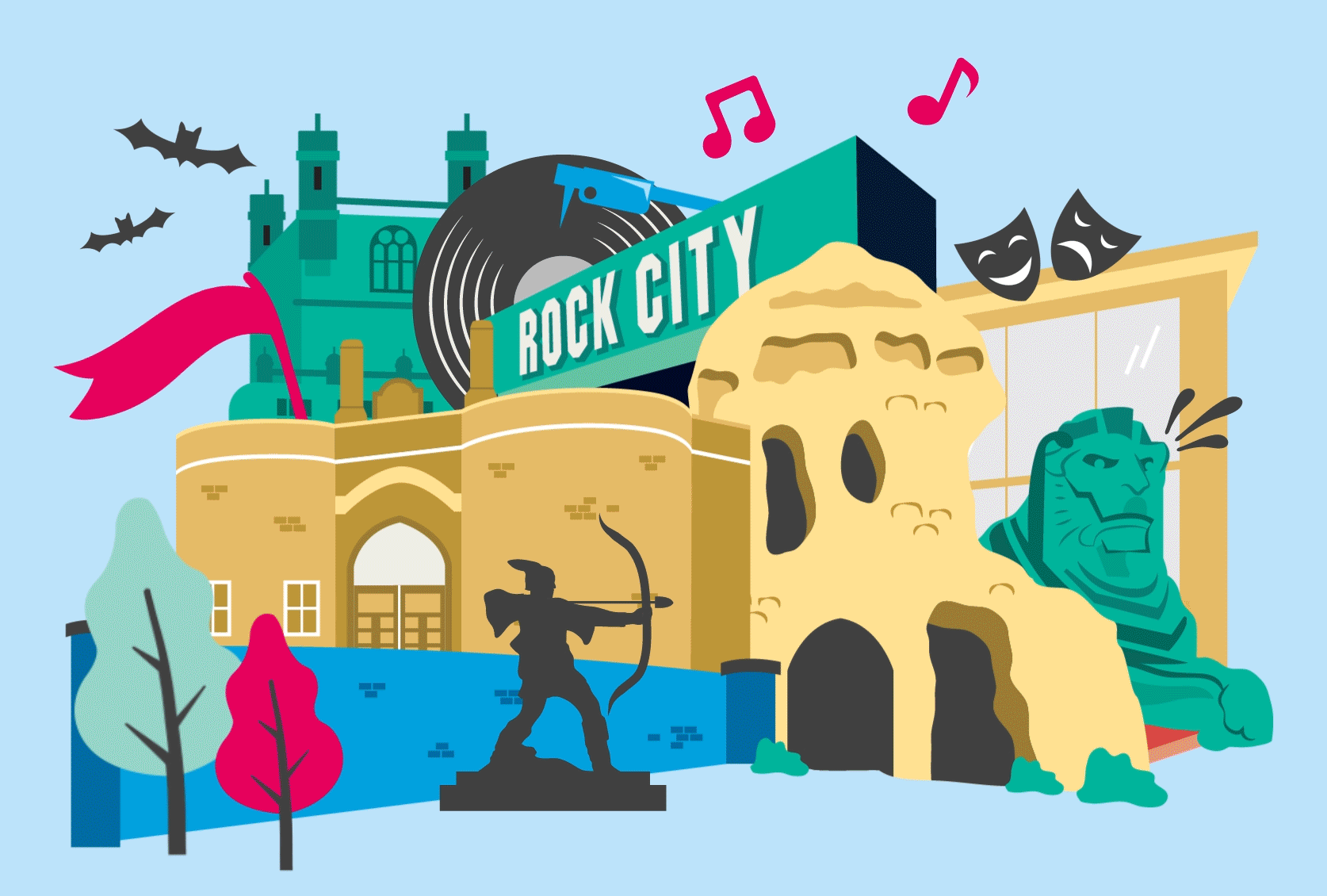 Nottingham Trent University  illustrated and animated web graphics. 