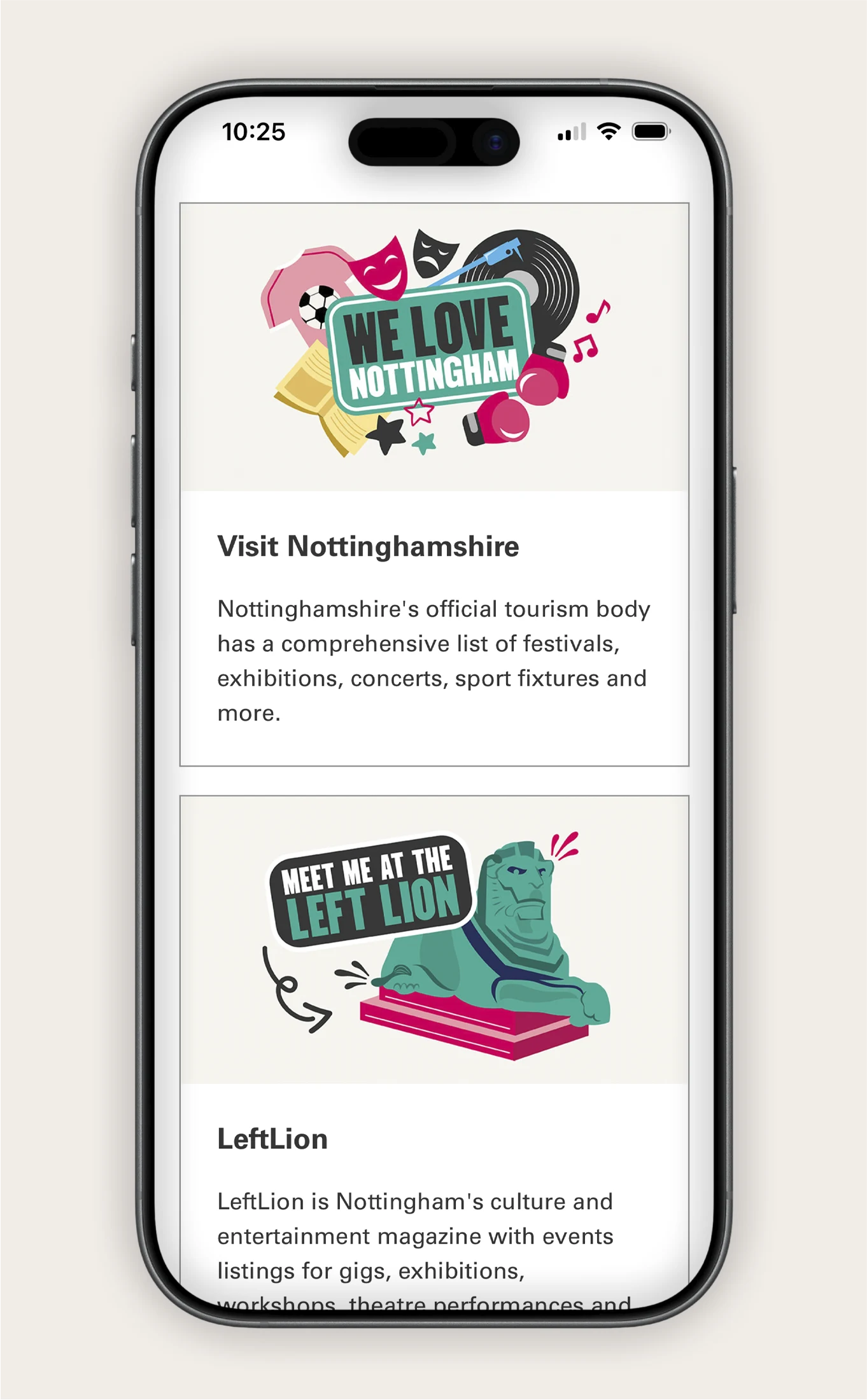 Digital assets designed for use throughout the Nottingham Trent University website.