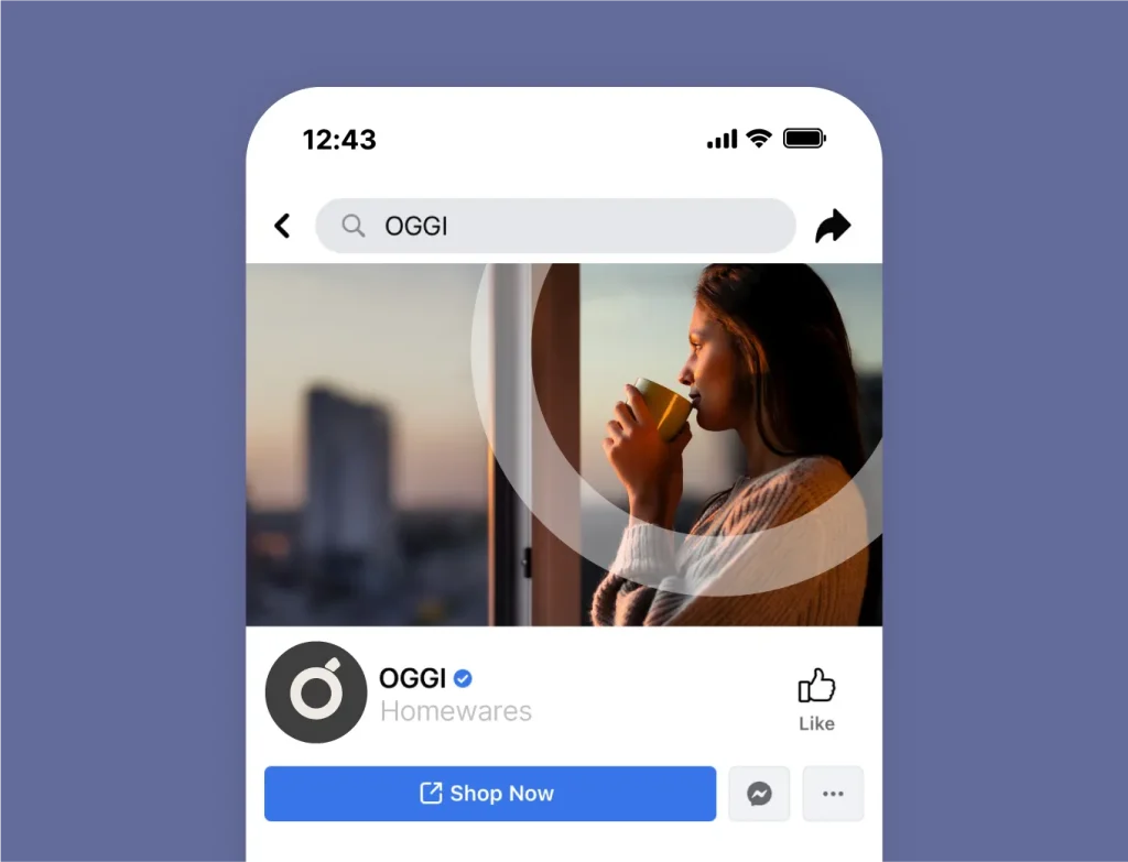 Oggi Social media graphic design  profile with banner and profile picture.