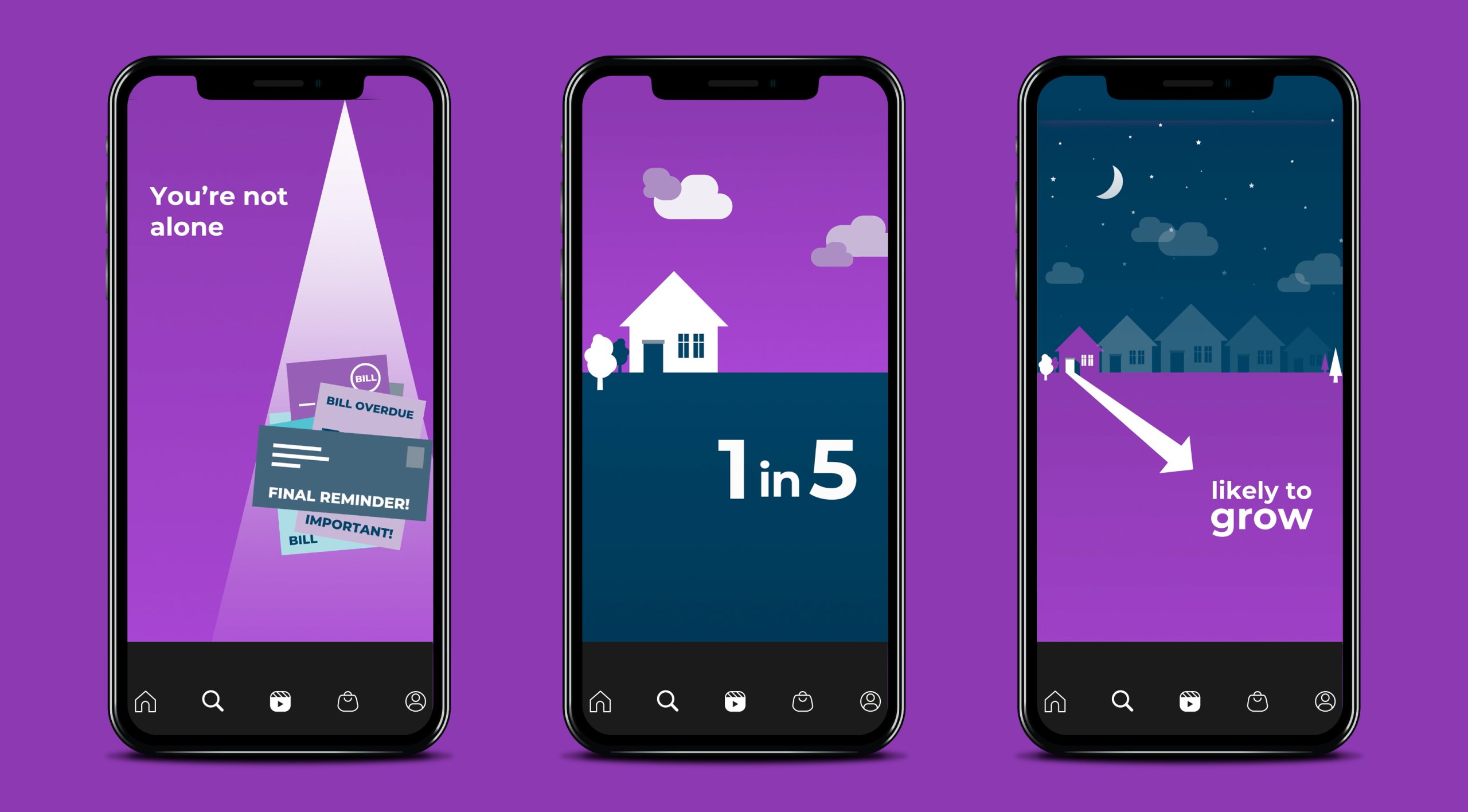 Examples of the portrait animation on mobile